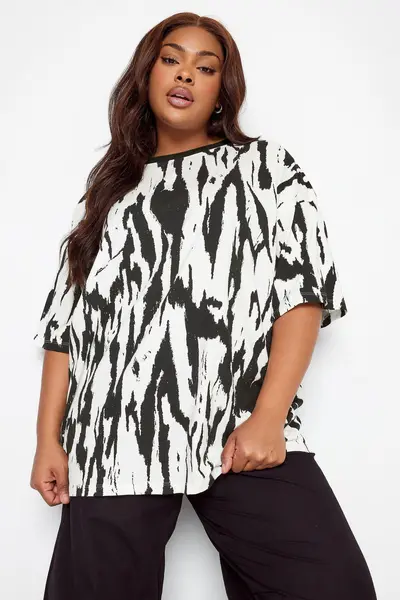 Image of Yours Animal Print T-Shirt White