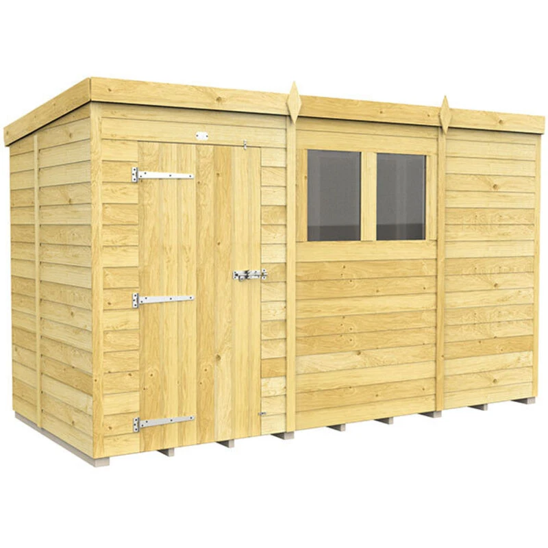 Image of Flat Pack Sheds DIY Sheds 11 x 5 Pent Shed, Brown 11X5PFF
