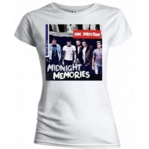 Image of One Direction Midnight Memories White T Shirt Large