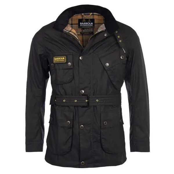 Image of Barbour International Slim International Wax Jacket S Black 60096503350