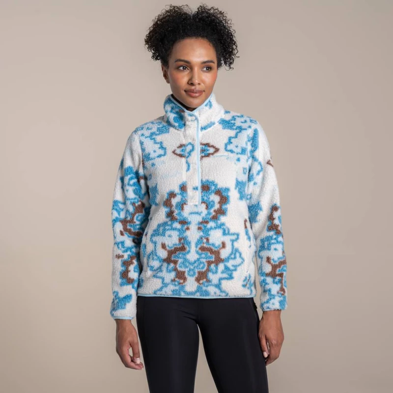 Image of Craghoppers Womens National Trust Rosemary II Overhead Fleece in White Size: 14 White Female 14