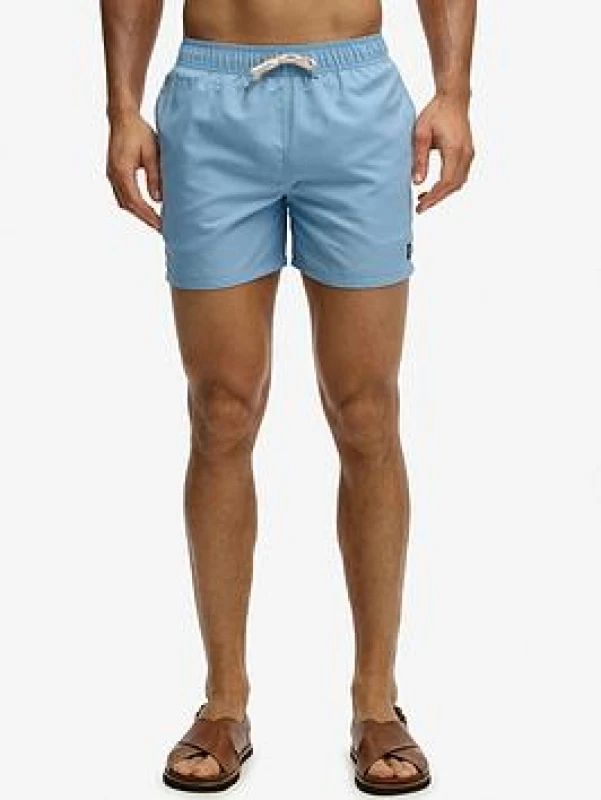 Image of Superdry Logo embroidered swim shorts Superdry 15 Bleu Male S