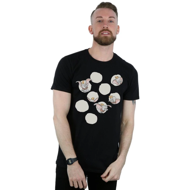 Image of Disney Men Dumbo Peekaboo T-Shirt in Black Size: Small Black S Male 5057955962124