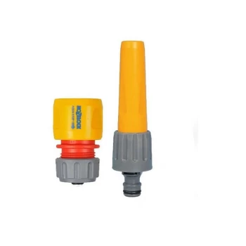 image of Adjustable Spray Male Hose Nozzle 2292 + 2185 Waterstop - Hozelock