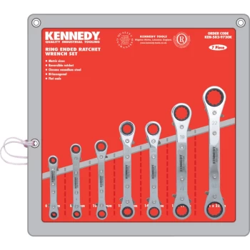 Image of Metric Ratchet Spanner Set, 6 - 22MM, Set of 7