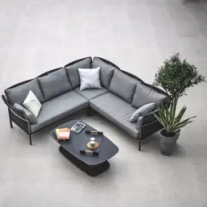 Image of Harbour Lifestyle Salina Corner Group & Coffee Table - Charcoal