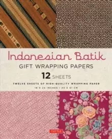 Image of Indonesian Batik Gift Wrapping Papers - 12 Sheets : High-Quality 18 x 24" (45 x 61 cm) Wrapping Paper