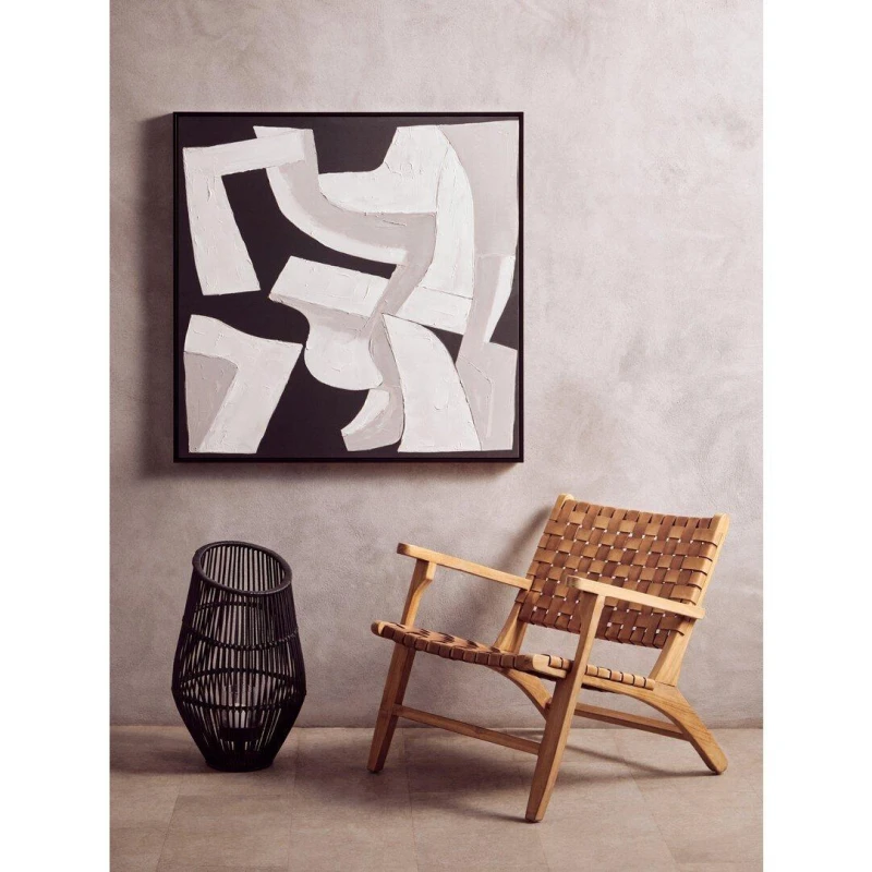 Image of Fifty Five South Astratto Monochrome Abstract Textured Wall Art Cream unisex One Size