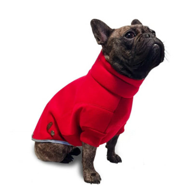 Image of Ancol Red 'Muddy Paws' Lightweight Cosy Polar Fleece Small Dog Sweater Red
