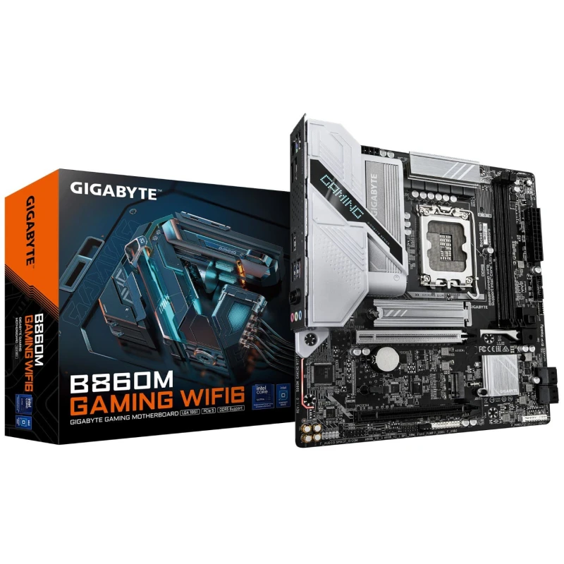 Image of Gigabyte B860M GAMING WIFI6 Motherboard - Intel Core Ultra Series CPUs