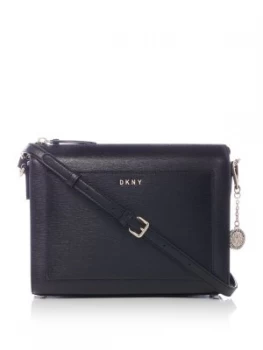Image of DKNY Sutton Chain Medium Boxy Cross Body Bag Black