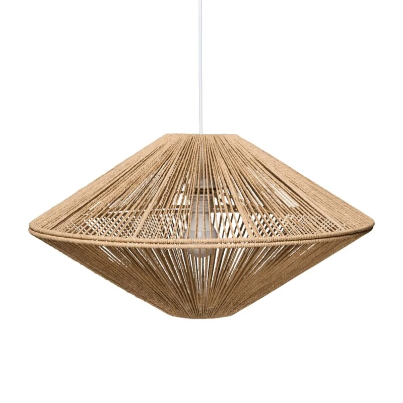 Image of Beliani Pendant Lamp Caves Paper Rope Natural