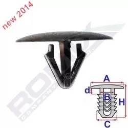 Image of ROMIX Clip C60638 RENAULT,HYUNDAI,KIA,9 Limousine (L42_),ix35 (LM, EL, ELH),i30 (FD),i10 (PA),i20 (PB, PBT),GETZ (TB),TUCSON (JM),SANTA FE II (CM)