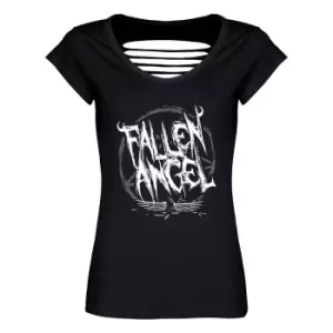 Image of Grindstore Womens/Ladies Fallen Angel T-Shirt (M) (Black)