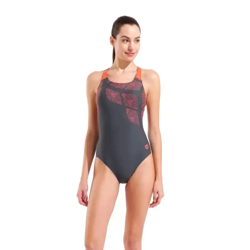Image of Arena Womens 1 Piece swimsuit Arena Lace Solid Gris Female 42 010807-530