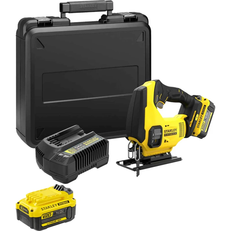 Image of Stanley Fatmax V20 SFMCS600 18v Cordless Jigsaw SFMCS600M2K Batteries: 2 x 4ah Li-ion