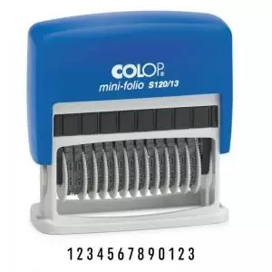 image of COLOP S12013 Mini Self-Inking Numbering Stamp - 4mm 12 Bands