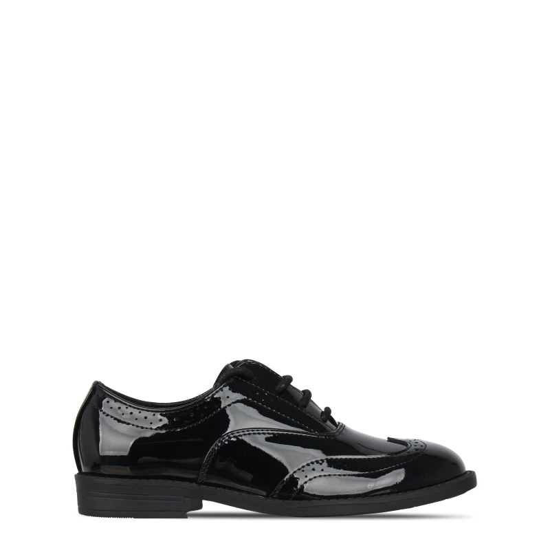Image of Miso Bobbi Brogue Shoes Childrens - Black C10