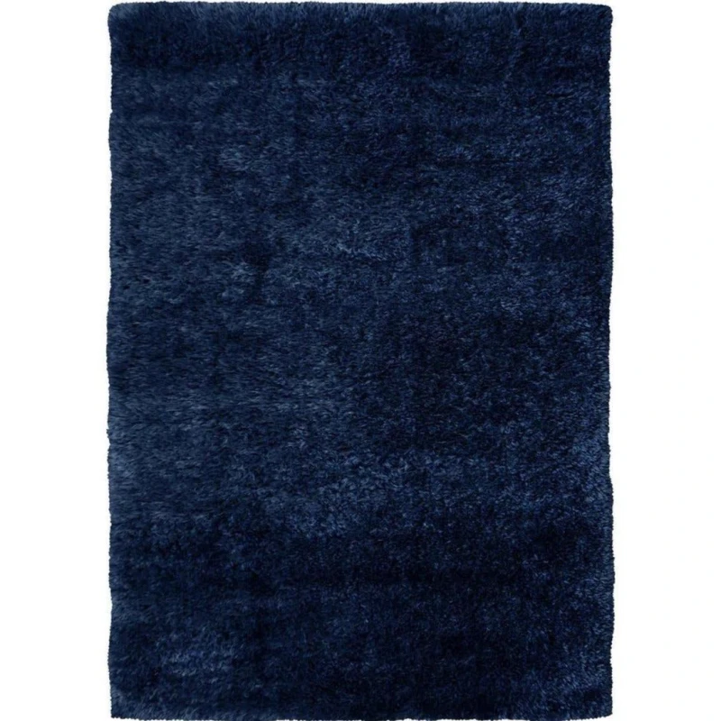 Image of THE RUGS Lagom Collection Solid Design Shaggy Rug in Navy Size: 200cm x 290cm Navy Unisex 200cm x 290 cm
