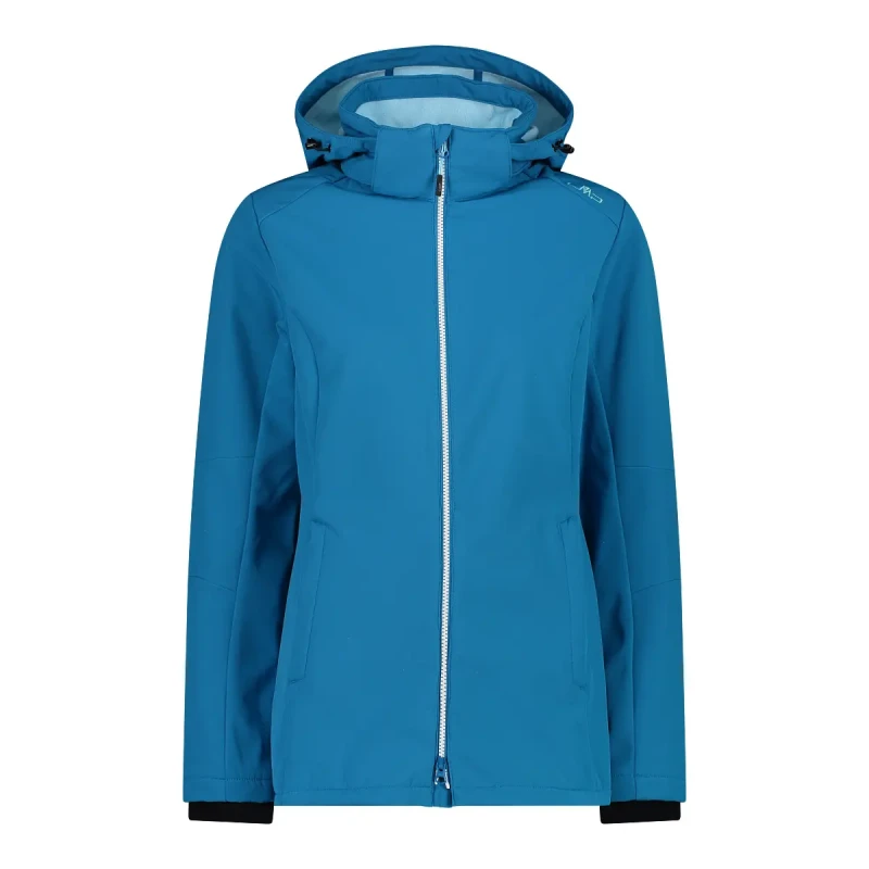 Image of Womens zip-up hooded hiking jacket CMP Bleu Female L