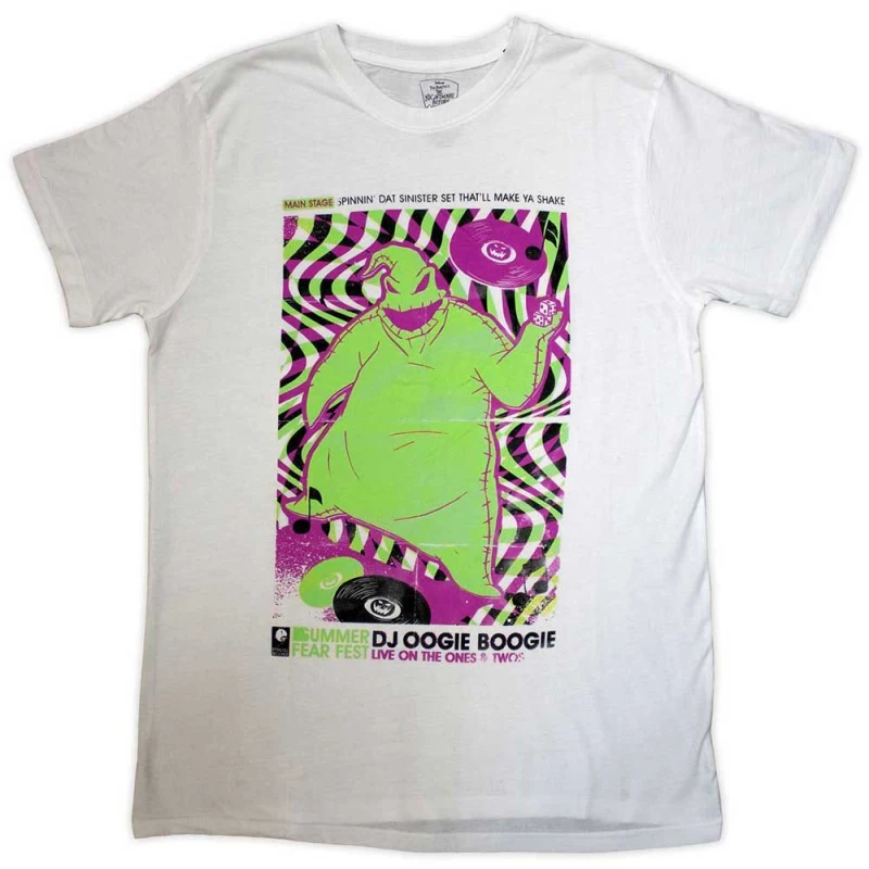 Image of Disney The Nightmare Before Christmas DJ Oogie Boogie T Shirt White unisex