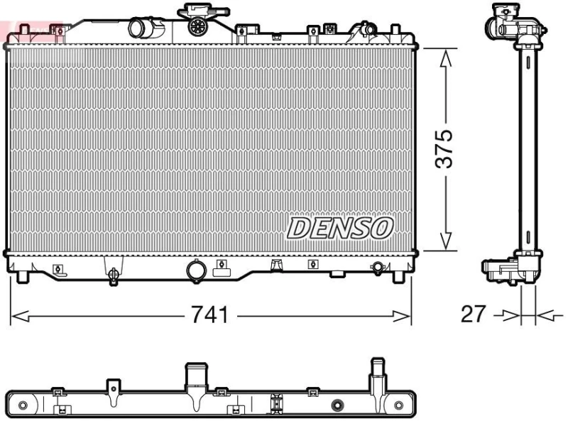 Image of DENSO Engine radiator DENSO DRM44050