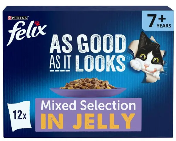 Purina Felix As Good As It Looks Senior Mixed Cat Food 12 x 100g