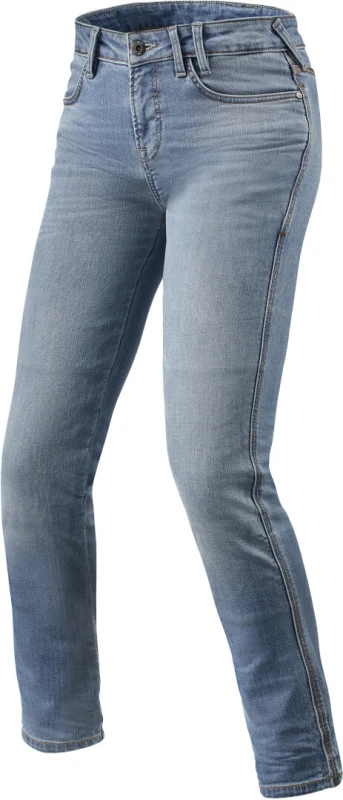 Image of Rev It Shelby Ladies Skinny Fit Light Blue Used Motorcycle Jeans (L30) (W32) Light Blue Used