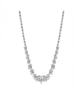 Image of Silver Plated Leaf Stone Allway Necklace