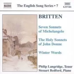 image of Seven Sonnets of Michelangelo Winter Words Bedford by Benjamin Britten CD Album