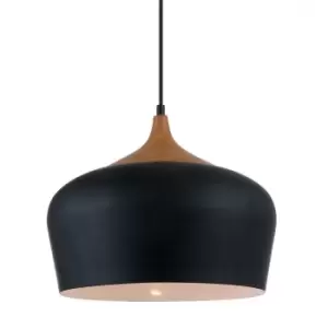 image of Netlighting Modern Hanging Pendant Black 1 Light, E27 - ITLMDM-2681/1L Bk