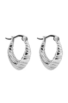 image of Sand Dune Ripple Texture Hoop Earrings