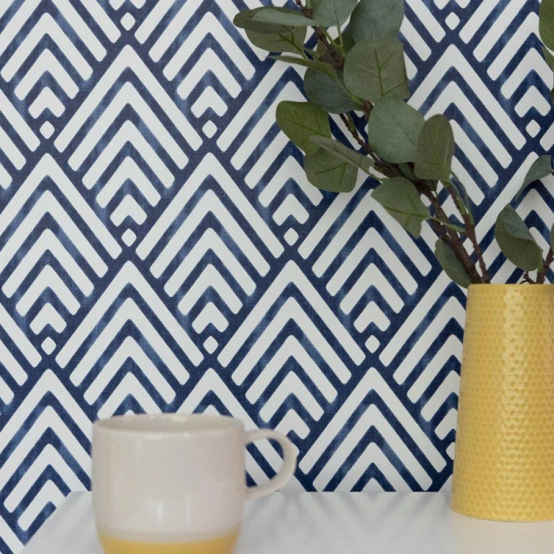Image of Wall Pops Self Adhesive Wallpaper Arrowhead Blue unisex 52CMX5.49M