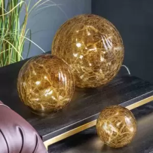 Image of Crossland Grove Crackle Orbs 100x150x200mm Smoke