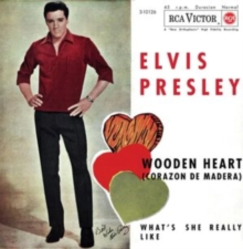 Image of Elvis Presley Wooden Heart [Limited Edition Brown Vinyl] 7" Single Black unisex