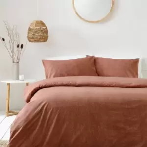 Image of The Linen Yard Claybourne Duvet Cover Set (Double) (Pecan)