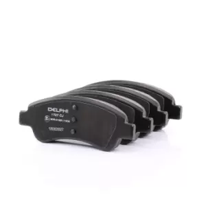 Image of DELPHI Brake pad set LP1727 Brake pads,Brake pad set, disc brake OPEL,PEUGEOT,CITROEN,Crossland X (P17),206 Schragheck (2A/C),206 CC (2D)