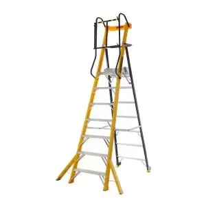Image of Climb-It Glass Fibre Podium Step 7 Tread 150kg Yellow Black GFP57Z