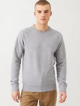 image of Selected Homme Rami Pique Knit Sweatshirt - Grey