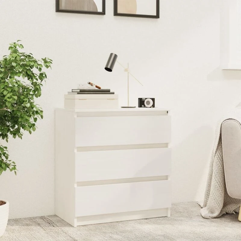 Image of VIDAXL Bedside Cabinet White 60x36x64cm Solid Pinewood Vidaxl 8720286607947