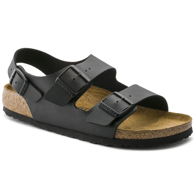 Image of Birkenstock Womens Black Milano Sandals F, 6