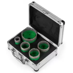 Image of VEVOR Diamond Drill Bit 5Pcs Diamond Hole Saw Set, M14 22/35/40/50/65mm Hole Saw Cutter Drill Bit, Cutting Tools Point-Accurate Drilling for Tiles Mar