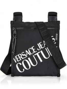 image of Versace Jeans Couture Mens Logo Cross-Body Bag - Black