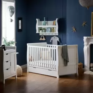 Image of OBaby Stamford Classic 2 Piece Nursery Room Set, White White