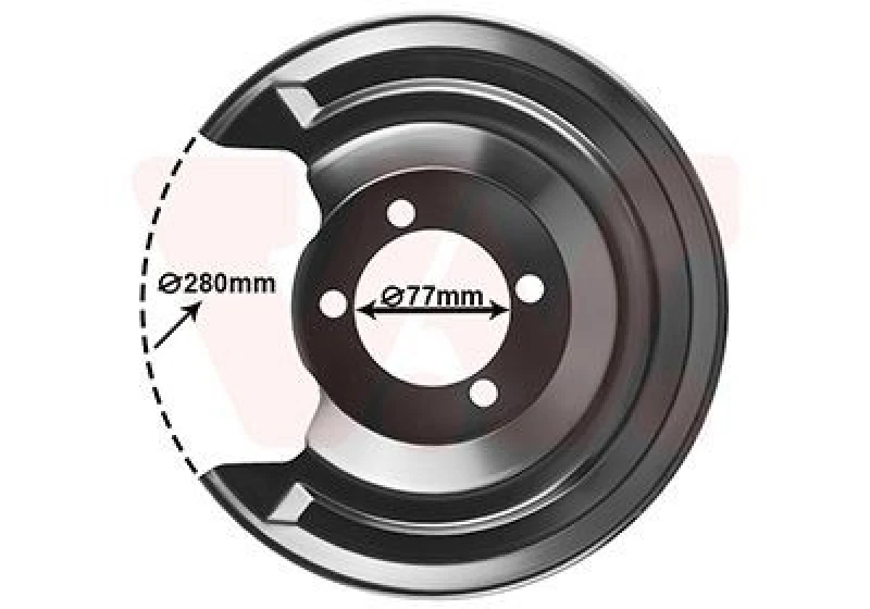 Image of VAN WEZEL Brake disc backing plate VAN WEZEL 5407373