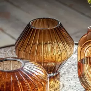 Image of Crossland Grove Pescara Tapered Vase Brown 230X230X200Mm Brown