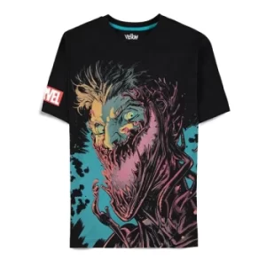 Image of MARVEL COMICS Venom Graphic Print T-Shirt, Male, Extra Large, Black (TS855447SPN-XL)