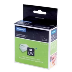 Image of Dymo 11352 Black on White Label Tape 25mm x 54mm