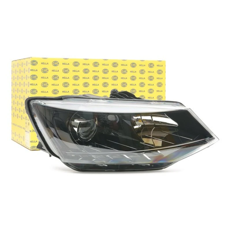 Image of HELLA 1EL 011 824-221 Headlights H7/H7, Right, with motor for headlamp levelling, Dual Headlight Headlight (259)