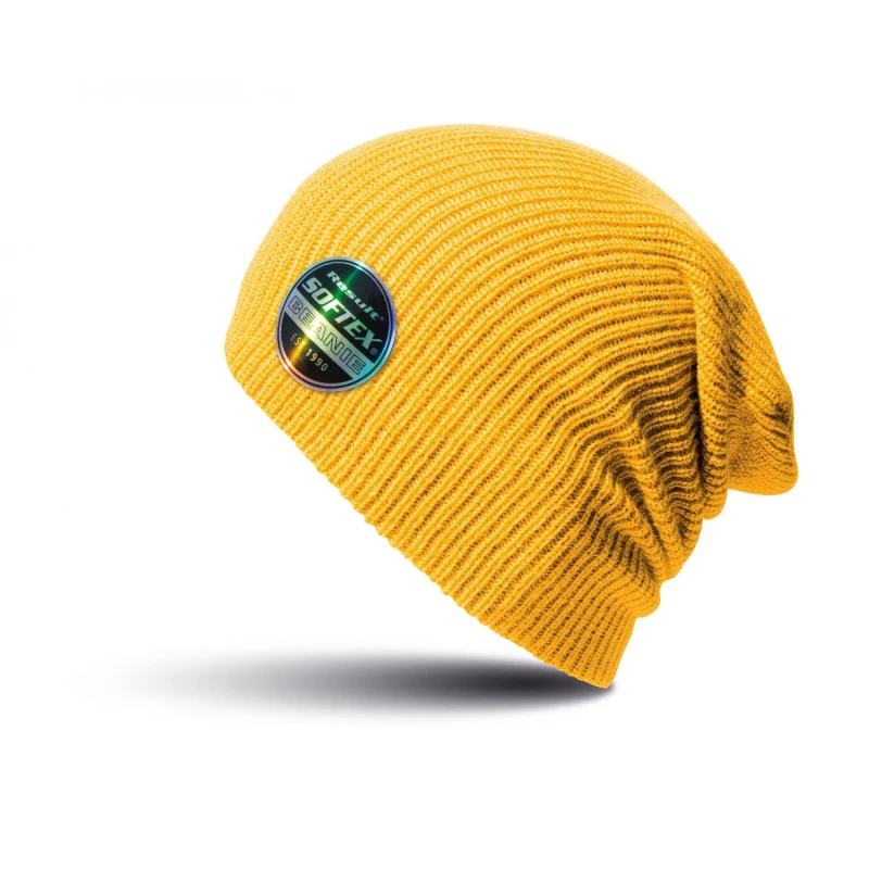 Image of Result Result Men Winter Essentials Core Softex Beanie Hat in Bright Yellow Bright Yellow One Size Male 5057080699728